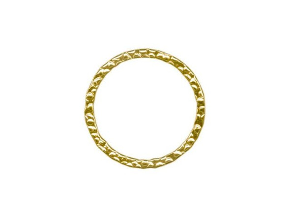 12kt Gold-Filled Jewelry Link, Textured, Round, 14mm (Each)