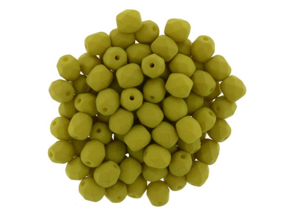 Fire-Polish 4mm : Saturated Chartreuse (50pcs)