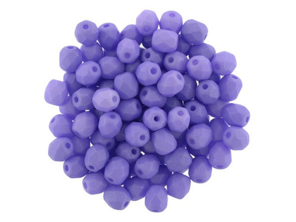 Fire-Polish 4mm : Saturated Purple (50pcs)