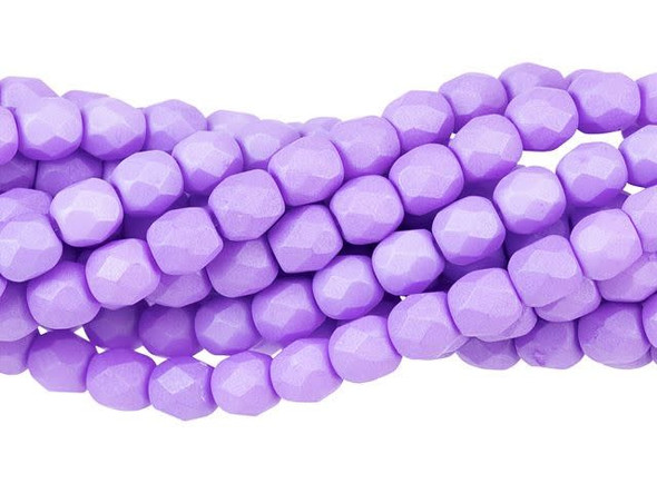 Fire-Polish 4mm : Saturated Purple (50pcs)