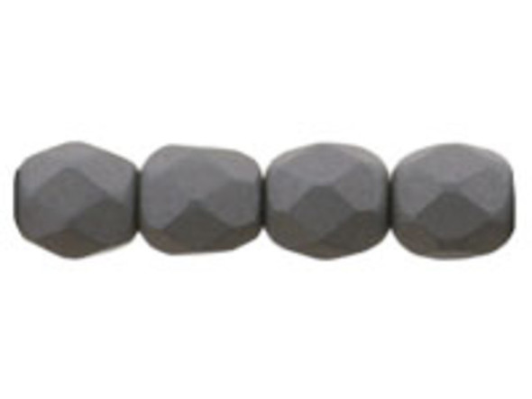 Fire-Polish 4mm : Saturated Gray (50pcs)
