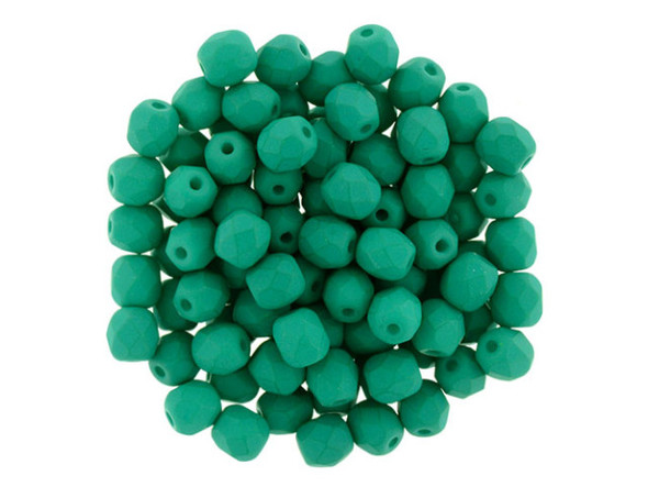 Fire-Polish 4mm : Neon Emerald (50pcs)