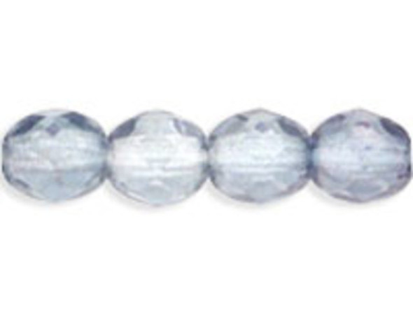 Fire-Polish 4mm : Luster - Transparent Blue (50pcs)