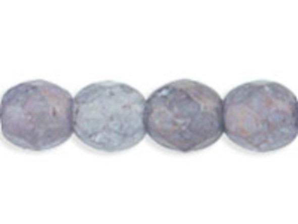 Fire-Polish 4mm : Luster - Stone Blue (50pcs)