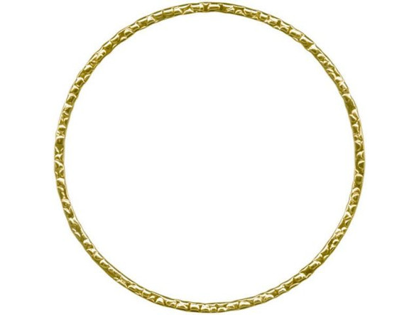 12kt Gold-Filled Jewelry Link, Textured, Round, 33mm (Each)