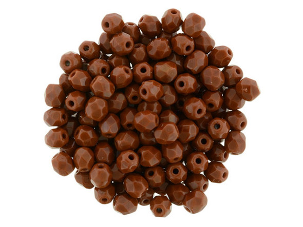 Fire-Polish 4mm : Umber (50pcs)