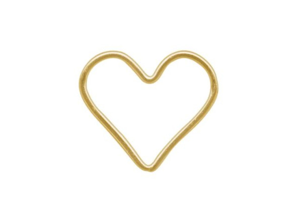 12kt Gold-Filled Jewelry Link, Heart, 15mm (Each)