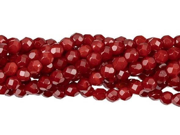 Fire-Polish 4mm : Oxblood (50pcs)