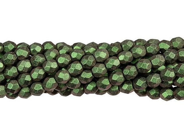 Fire-Polish 4mm : Metallic Suede - Olive Mauve (50pcs)