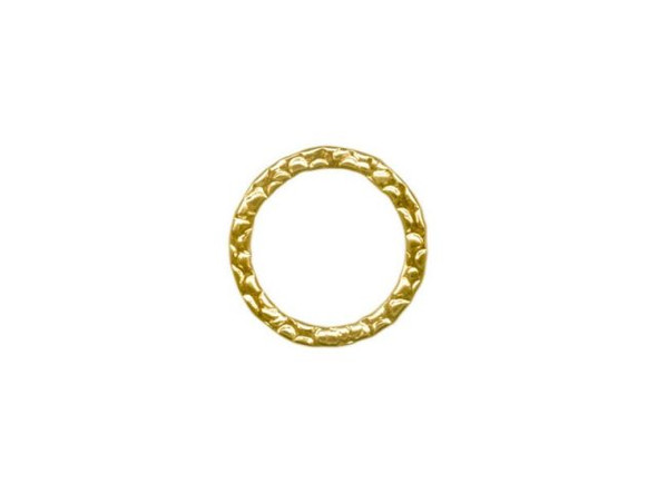 12kt Gold-Filled Jewelry Link, Textured, Round, 10mm (Each)
