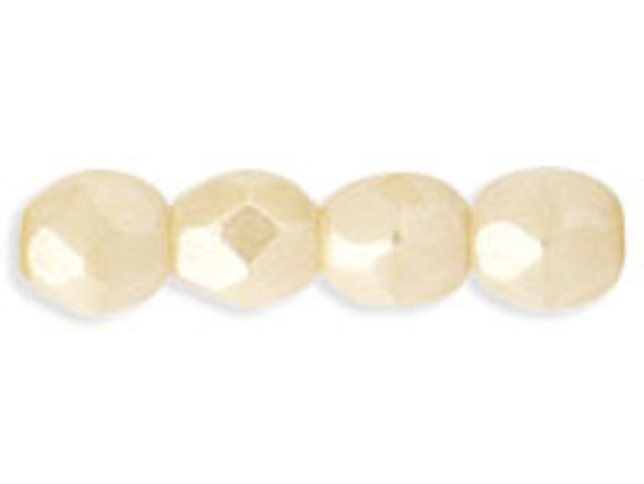 Fire-Polish 4mm : Luster - Opaque Beige (50pcs)