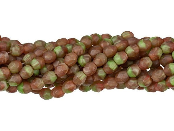 Fire-Polish 4mm : HurriCane Glass - Matte - Cactus Fig (50pcs)