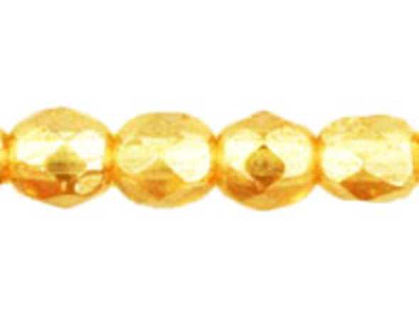 Fire-Polish 4mm : Luster - Topaz (50pcs)