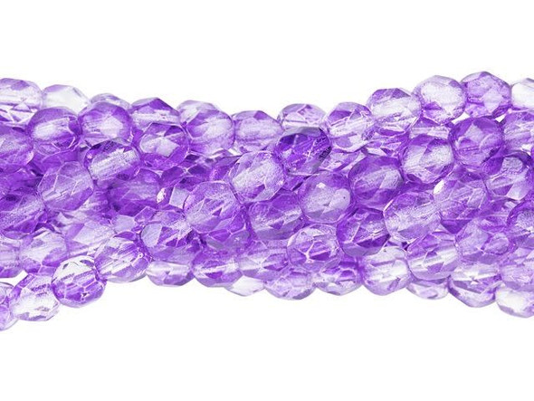 Fire-Polish 4mm : Coated - Sugar Plum (50pcs)