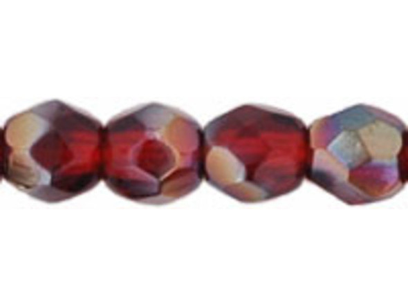 Fire-Polish 4mm : Ruby - Celsian (50pcs)