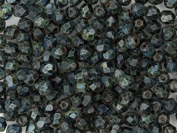 Add a touch of natural beauty to your handmade jewelry creations with these mesmerizing 4mm Czech fire-polished beads. The jet black glass serves as a captivating backdrop for the swirling green marbled finish, resembling the enchanting patterns found in rocky landscapes. These beads feature small facets that catch the light and add a delightful sparkle to your designs. Whether you use them as spacers between larger beads or as vibrant accents in earrings, these beads are sure to elevate your creations to new heights. Each strand includes approximately 50 beads, making it easier for you to bring your artistic visions to life. Please note that as these beads are handmade, their appearances may vary, ensuring every piece of jewelry you make is truly unique. Explore the beauty of these Czech glass beads and let your creativity flow.