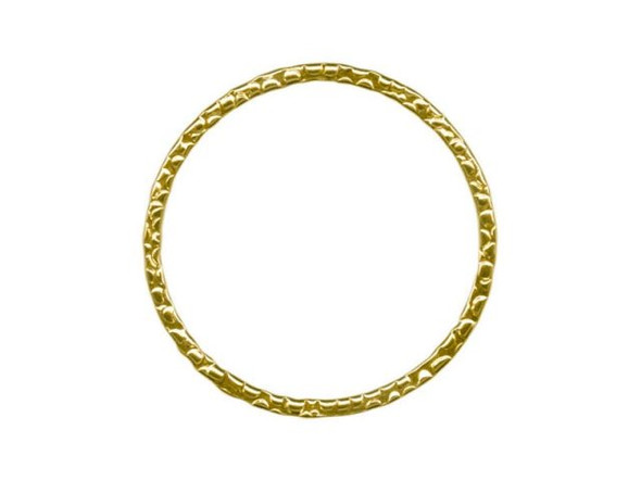 12kt Gold-Filled Jewelry Link, Textured, Round, 20mm (Each)
