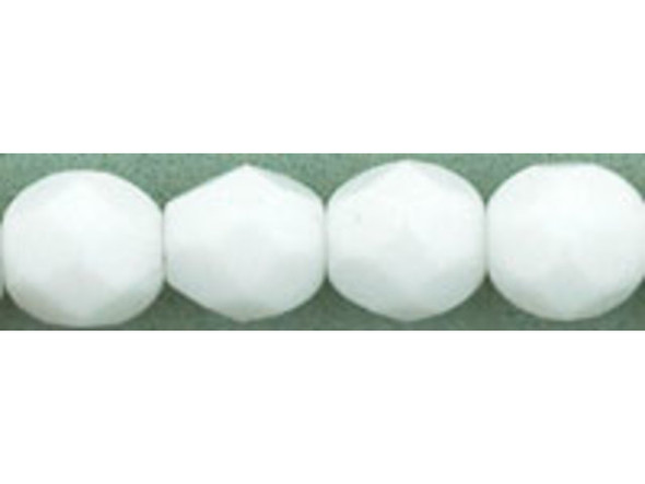 Fire-Polish 6mm : Opaque White (25pcs)