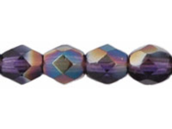 Add a touch of enchantment to your jewelry designs with these Czech Fire-Polish Beads in Tanzanite Celsian. The mesmerizing celsian coating gives off a delicate iridescence, creating a dreamy play of colors on the surface of each bead. Whether paired with brass, silver, or gold, these round Czech glass beads will add a touch of elegance to any piece. With their small size, you can incorporate them as spacers or use them to add pops of color to your earrings. Each bead is meticulously crafted with tiny facets that shimmer and sparkle as they catch the light. Let your imagination run wild and create jewelry that truly dazzles. These beads are pure magic.