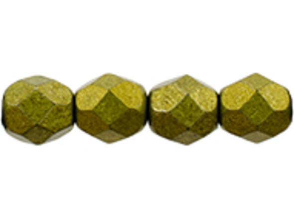 Fire-Polish 6mm : ColorTrends: Saturated Metallic Lime Punch (25pcs)