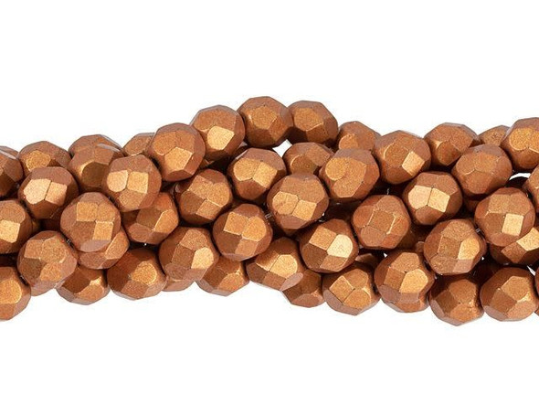 These mesmerizing Czech Fire-Polish Beads in ColorTrends Saturated Metallic Russet Orange by Starman will ignite your creativity and add a touch of enchantment to your jewelry collection. Their exquisite round shape and dazzling facets catch the light, creating a brilliant display that will captivate all who behold. Whether you're designing a show-stopping necklace, an elegant bracelet, or a pair of stunning earrings, these versatile beads are the perfect choice. Unleash your imagination and let these beads breathe life into your designs. Elevate your style with the timeless elegance of these Czech Fire-Polish Beads – a must-have for every jewelry enthusiast. Browse our collection today and let your creativity shine!