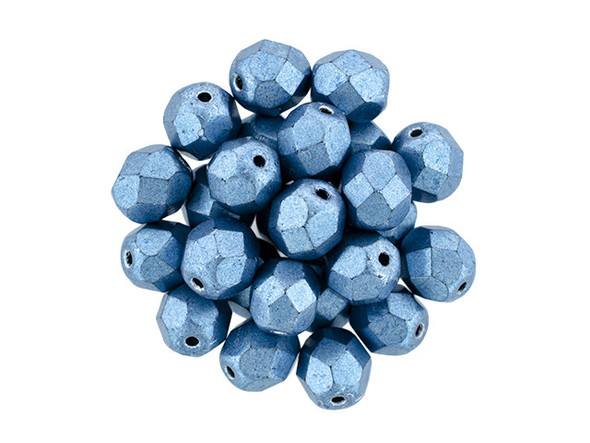 Fire-Polish 6mm : ColorTrends: Saturated Metallic Little Boy Blue (25pcs)