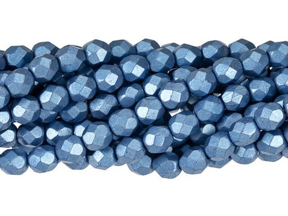 Fire-Polish 6mm : ColorTrends: Saturated Metallic Little Boy Blue (25pcs)