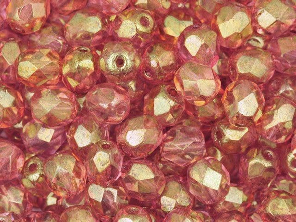 Fire-Polish 6mm : Luster - Transparent Rosaline (25pcs)