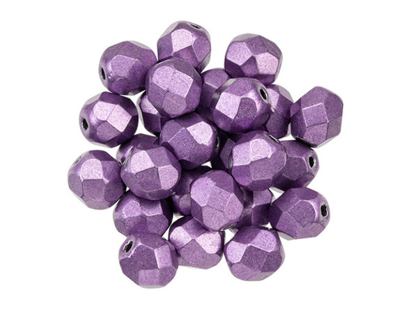 Elevate your jewelry creations with the mesmerizing beauty of Brand-Starman's Fire-Polish 6mm Czech glass beads in ColorTrends: Saturated Metallic Grapeade. These exquisite beads will add a touch of elegance to any DIY project, from bracelets and necklaces to earrings and more. With their rich, vibrant hue and shimmering metallic finish, these beads are guaranteed to make a statement and capture the attention of all who behold them. Let your creativity soar with this enchanting addition to your craft supplies, and watch as your handmade jewelry becomes a true work of art.