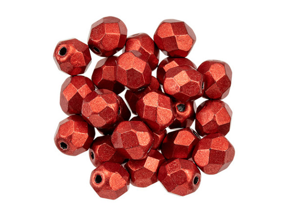 Add a touch of magical brilliance to your DIY jewelry creations with the Fire-Polish 6mm beads from Brand-Starman. Designed with exquisite craftsmanship and made from high-quality Czech glass, these ColorTrends beads in Saturated Metallic Cranberry are an absolute feast for the eyes. Each bead is infused with a mesmerizing glow that adds an enchanting allure to your handmade jewelry pieces. Let your creativity soar as you adorn your designs with the richness of these radiant beads. Elevate your craft to a whole new level and captivate hearts with the stunning beauty of Fire-Polish 6mm beads from Brand-Starman.