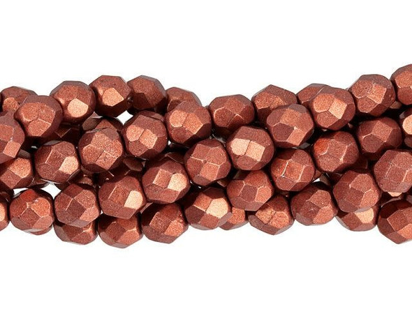 Fire-Polish 6mm : ColorTrends: Saturated Metallic Valiant Poppy (25pcs)