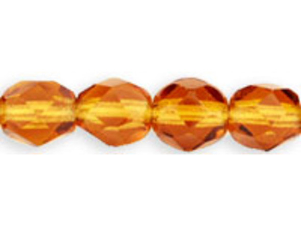 Fire-Polish 6mm : Dk Topaz (25pcs)