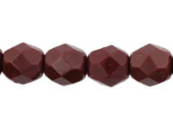 Fire-Polish 6mm : Opaque Cocoa Brown (25pcs)