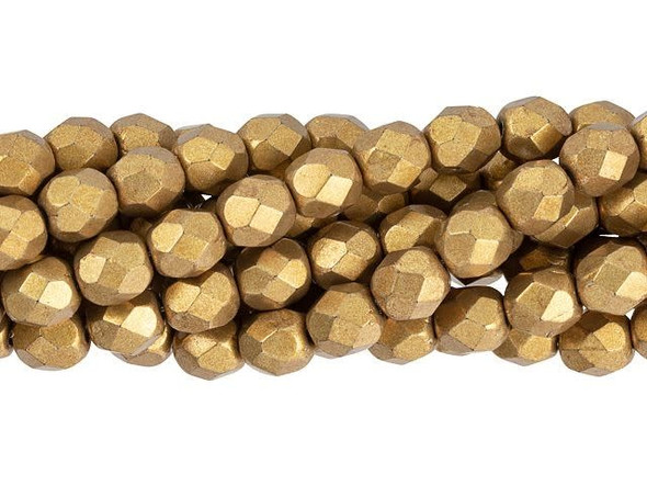 Fire-Polish 6mm : ColorTrends: Saturated Metallic Ceylon Yellow (25pcs)