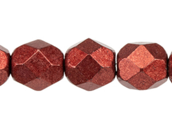 Fire-Polish 6mm : ColorTrends: Saturated Metallic Merlot (25pcs)