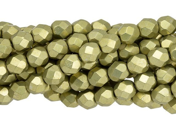 Fire-Polish 6mm : ColorTrends: Saturated Metallic Limelight (25pcs)