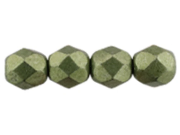 Fire-Polish 6mm : ColorTrends: Sueded Gold Fern (25pcs)