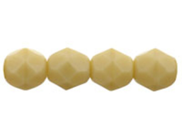 Fire-Polish 6mm : Opaque Lt Beige (25pcs)