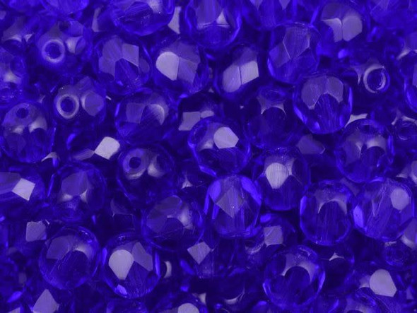 Fire-Polish 6mm : Sapphire (25pcs)