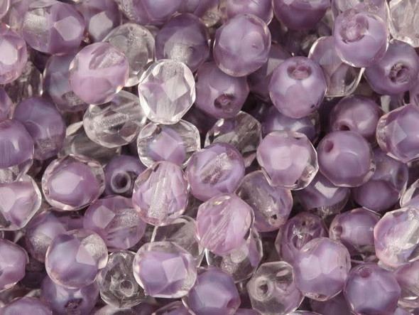 Fire-Polish 6mm : Amethyst-Crystal (25pcs)