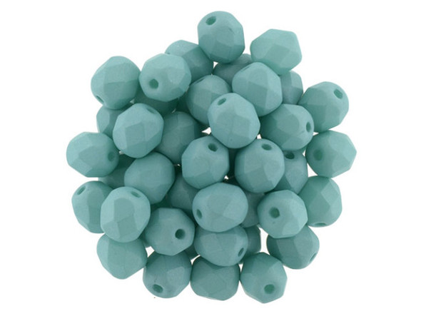 Fire-Polish 6mm : Saturated Teal (25pcs)