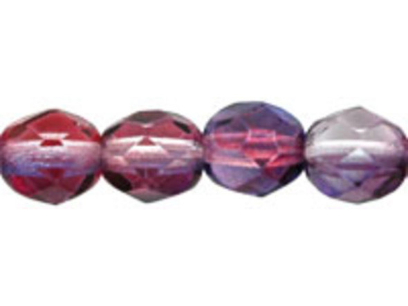 Fire-Polish 6mm : Dual Coated - Amethyst/Fuchsia (25pcs)