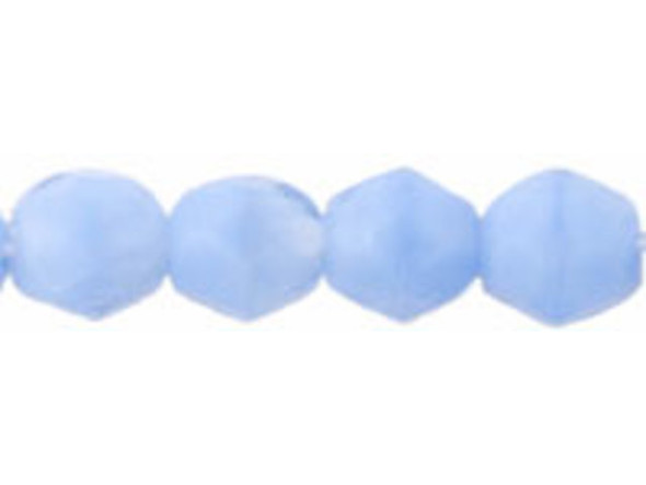 Fire-Polish 6mm : Lt Blue Coral (25pcs)