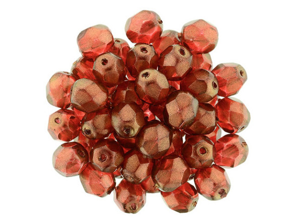 Fire-Polish 6mm : Halo - Cardinal (25pcs)