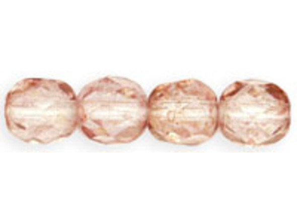 Fire-Polish 6mm : Luster - Transparent Topaz/Pink (25pcs)