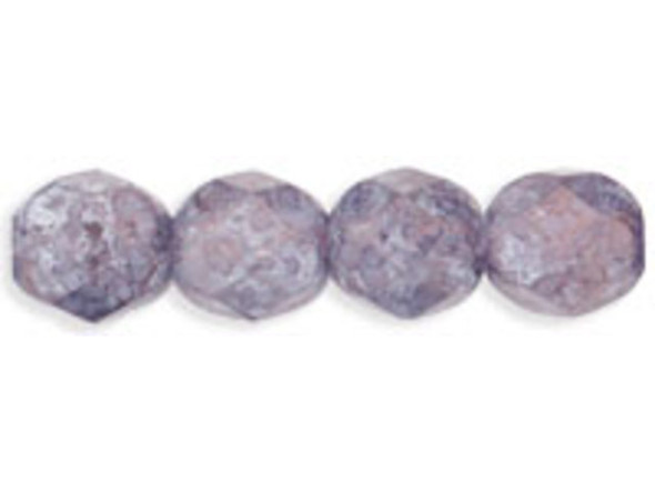 Fire-Polish 6mm : Luster - Stone Amethyst (25pcs)