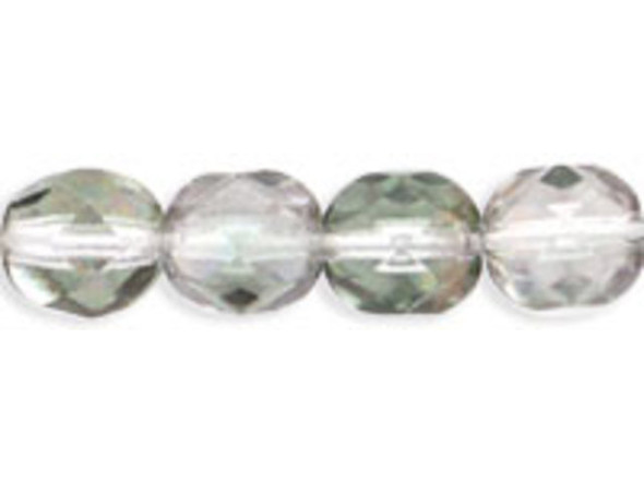 Fire-Polish 6mm : Luster - Green/Crystal (25pcs)