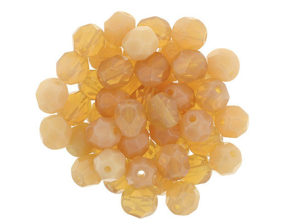 Fire-Polish 6mm : Soft Pink Opal (25pcs)