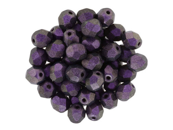 Fire-Polish 6mm : Polychrome - Black Currant (25pcs)