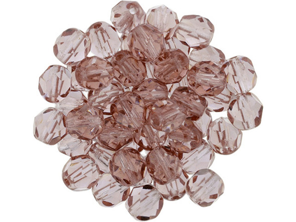 Fire-Polish 6mm : French Rose (Irregular)